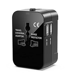 Universal Travel Adapter Worldwide, Travel Plug Adapter Worldwide Travel Adaptor with 2 USB Port and AC Socket,All-in…