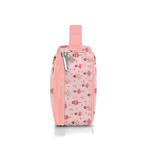 Image of Pink Ballet Pencil Case for Girls, Ballet Dancer Pencil Box for Kids Ballerina Pen Bag, Large Capacity Ballet Dance Pencil Pouch with Zipper Compartments for School Office