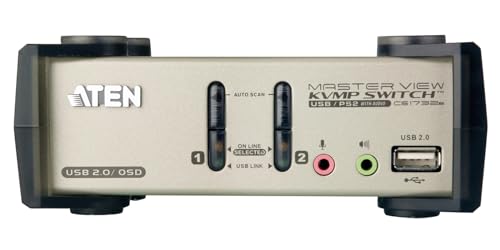 Aten CS1732B Commutateur KVM USB + Hub 2 Ports