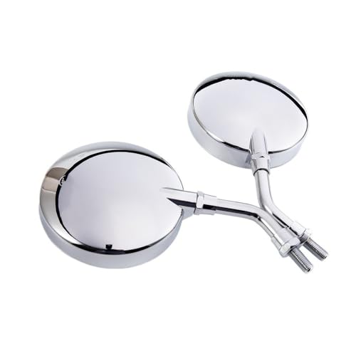 Rétroviseurs moto 10mm ronds vintage pour guidon de Touring et Custom