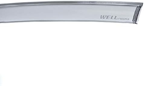WellVisors Window Visors Wind Deflectors Compatible with Nissan 2011-2017 Leaf Premium Series Rain Guards 3-847NS013