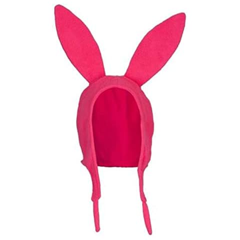 Michellecmm Family Matching Bob's Louise Rabbit Ear Hat Burgers Beanie Halloween Christmas Costume Cosplay Bunny Ears Hat (Pink, M) Cover