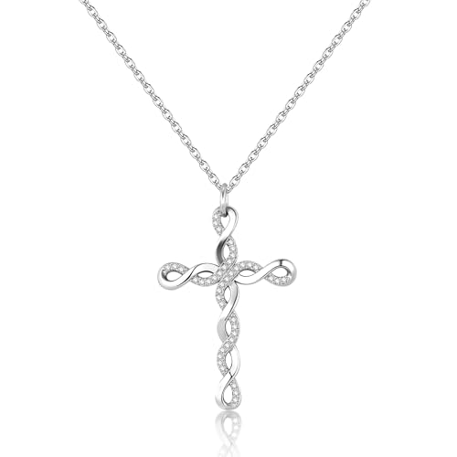 Regalo: Confezione chic, ALEXCRAFT collana perfetta per regali, unisce bellezza e significato con strass e brillantini.