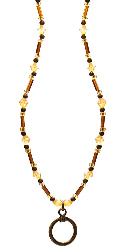 Image of Calabria Eyeglass Necklace Holder for Women - Beaded Glasses Chain with Secure Loop | Eyewear Holder Necklace for Glasses
