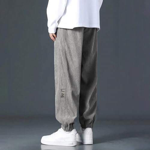 Baggy Sweatpants for Men Casual Drawstring Elastic Waist Beam Feet Pants Fashion Athletic Apered Joggers Trousers3