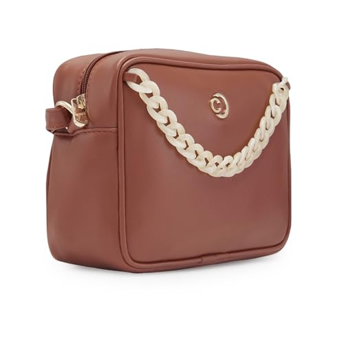 Image of Caprese Perline Sling Bag, Tan-Medium | Self Designed Handbag for Women | Adjustable Strap & Spacious Interiors | Perfect Ladies Purse for Carrying Everyday Essentials & Travel