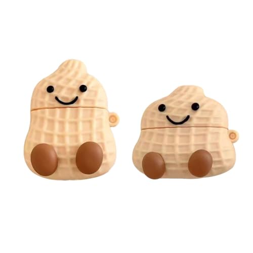 Image of Earphone Case for AirPods Pro /Pro 2, Happy Smiling Sitting Peanut Soft TPU Silicone Case, Good Mood Good Luck Peanut AirPods Pro 2 Cover Protective Skin Protector