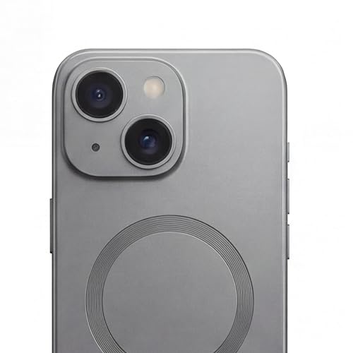 Image of amazon basics Premium Mag-Safe Case for iPhone 13 | Shockproof & Anti-Scratch Cover | Soft Silicone with Wireless Charging | Camera Lens Guard - Gray