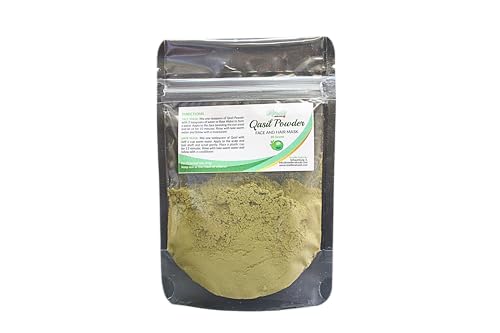 Qasil Powder Face and Hair Mask, 100% Natural, Organic African Beauty Treatment (20 grams)