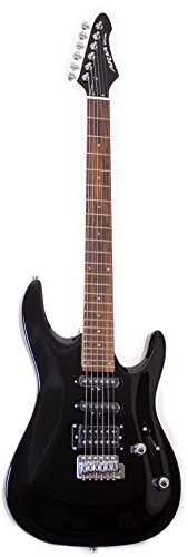 Aria MACB - Guitarra, color negro Metalizado