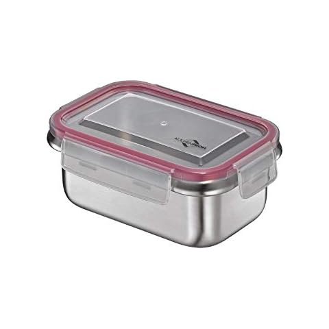 Küchenprofi - Fiambrera pequeña de acero inoxidable con tapa antigoteo de silicona Cover
