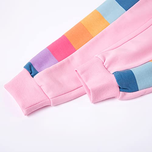 Image of Little Girls 2 Piece Outfits Ruffle Sleeve Unicorn Sweatshirts Top and Leggings Set School Outfits Kids Clothing Set