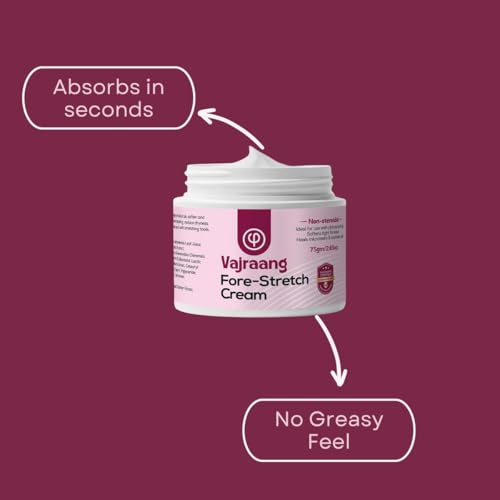 Vajraang Fore-stretch phimosis cream - Phimosis relief - Natural ingredients - Prevents scarring of skin - No Side Effects - 2.65 fl oz