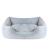 Rosewood Fur Box - Cama cómoda para Perro, tamaño Grande, Cama esponjosa para Perro, Color Azul