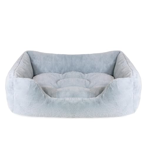 Rosewood Fur Box Dog Bed, Blue, Small