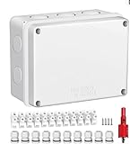 abzweigdose klein 【Abzweigdose Wasserdicht IP65】Zertifizierung: CE, ROHS. Die Abzweigdose entspricht dem IP65-Standard und verfügt über eine hervorragende Wasserdichtigkeit, die das Eindringen von Feuchtigkeit, Staub und anderen externen Substanzen wirksam verhindern und Ihre Kabelverbindungen vor dem Einfluss feuchter Umgebungen schützen kann.