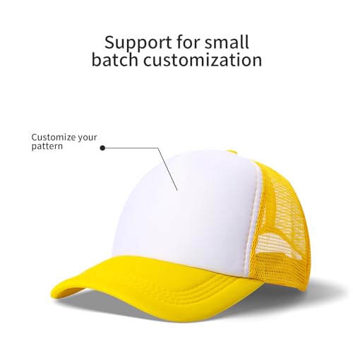 Image of 10 Pack of Blank Trucker Hat Bulk Mesh Cap Men and Women Baseball Cap DIY Graffiti Hot Stamping Duck Tongue Cap