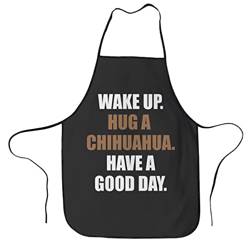 Proud Dog Chihuahua Proprietario BBQ Grill Grembiuli per uomini e donne - Grembiuli divertenti per mamma Papà Amico Grembiule da cucina professionale Taglia unica Ideale per cucinare Cuocere al forno