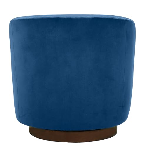 Sillón giratorio terciopelo azul marino miniatura 5