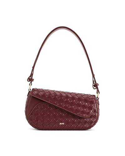JW PEI Bolsa de ombro feminina Addisyn, Borgonha, 9.65' L x 5.12' H x 2.44' W