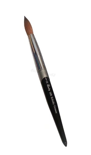 Professional Black Silver Kolinsky Acrylic Nail Brush Round Size 8 10 12 14 16 18 20 by Lucky Nails (16)