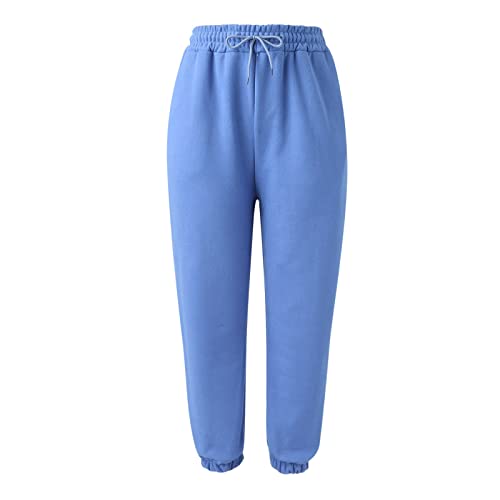 Pantalon d'hiver rembourré pour femme coupe ample bleu XXXXL