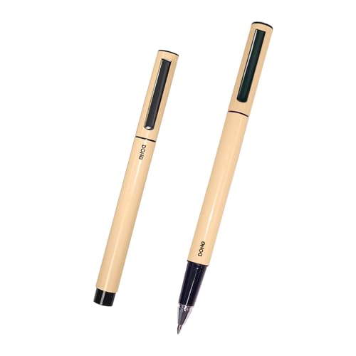 Stylos encre gel bleu en aluminium DOHE ELIPSE lot de 4 écriture fine 0,5 mm haut de gamme
