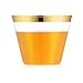 100 Best Gold Plastic Cups 9 oz Clear Disposable Drinking Cups Old Fashioned Tumblers Gold Rimmed Cups Wedding Party Cups with Gold Rim Gold Plastic Wine Glasses Cocktail Party Cups