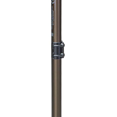 Ossenberg Quad Crutches - Soft Grip Handle Four Footed - Height Adjustable with Rubber Feet for Men and Women, Walking Stick | Light Weight & Sturdy Support-100Kg (Black) Set of 1