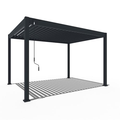 Aluminium Pergola 3x4m Anthrazit – Modernes Lamellendach mit...