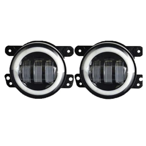 Faros antiniebla superbrillantes 6000K con ojos de ángel bicolor
