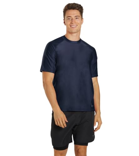 Sporti Men's S/S UPF 50+ Swim Shirt - Rashguard for Men - Comfortable Men's Rash Guard Shirts