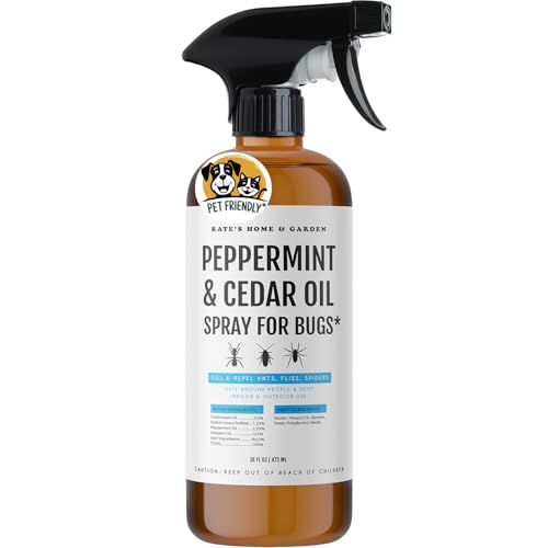 Kate's Home & Garden Peppermint Oil Spray for Bugs, Ants,
