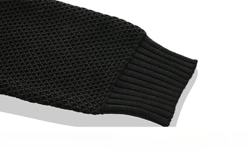 Solid Color Casual Lapel Double-Breasted Simple Large Size Loose Elastic Men's Knitted Cardigan4