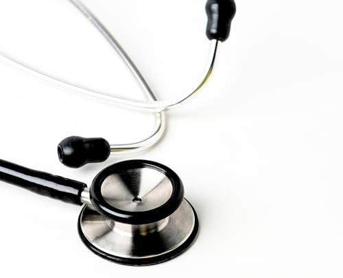 Image of Fidelis Healthcare Black Edition Dual Head Stainless Steel Stethoscope for Doctors, Nurses & Medical Students | Light Weight Chest Piece | Flexible Latex Free Tube