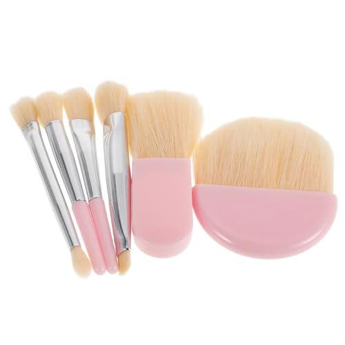 LIFKOME 1 セット メイクブラシセット ミニ赤面ブラシ 化粧ブラシ旅行 チークブラシ 携帯用化粧ブラシ プラスチック ピンク