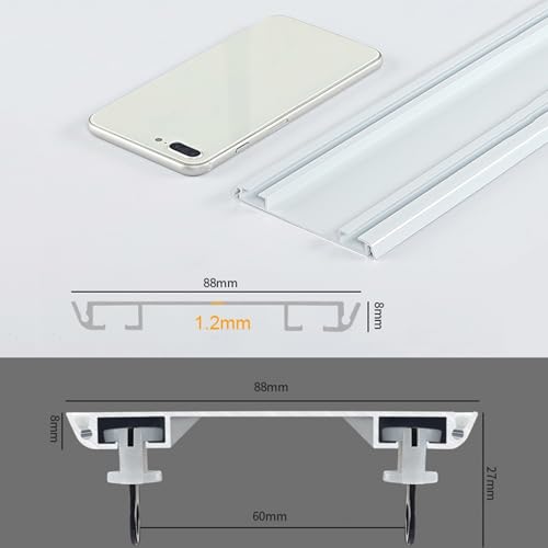 Tringle à Rideau Double de Luxe idéale pour cloisons de séparation de studio - 2