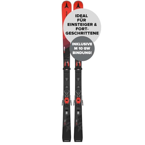 ATOMIC RX REDSTER - Rot-schwarze Atomic Skier 170cm - Leichtes Herren & Damen Ski Equipment - Ski für Einsteiger & mittlere Fahrer - Damen...