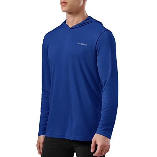 HISKYWIN Men's Long Sleeve Shirts Lightweight UPF 50+ Sun Protection SPF Outdoor T-Shirts Fishing Hiking Running Tee Tops
