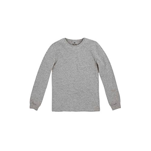 Camiseta básica Hering Manga Longa Meninos, Cinza, 10