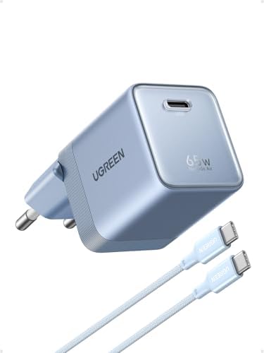 UGREEN Nexode Air USB C Ladegerät 65W Mini, superkompakter Netzteil | GaNInfinity Schnellladegerät, TÜV-zertifiziert, für MacBook Air/Neo/Pro, iPhone 17/16, iPad, Galaxy S26 Ultra(
