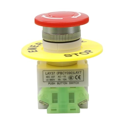 Arrêt d'urgence 1NO 1NC bouton poussoir coup de poing AC 660V pour commande ascenseur - 2 Pcs