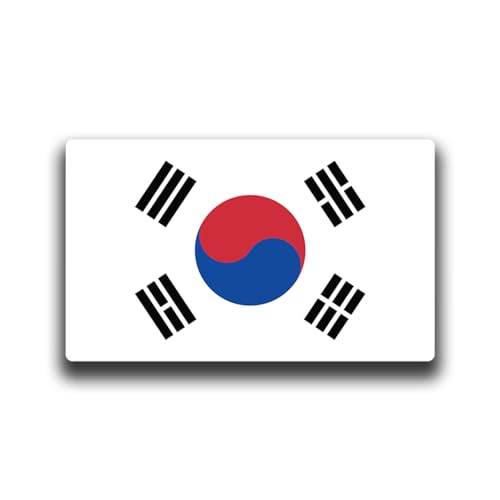 Image of World Country Flag Decal Stickers - Two Pack - for Cars Windows Bumpers Laptops Tablets Tumblers Cups Walls (South Korea)