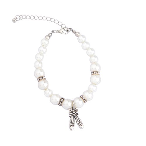 ENSIANTH Dance Lover Gift Pearl Bracelet Dance Jewelry With Dancing Shose Dance Recital Gift