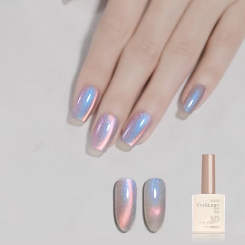 Coikaze マグネットネイル 単色 オーロラ マグネットジェル 大容量15ml ジェルネイル マグネットジェル 磁石 ネイル マグネット カラージェル ジェルネイル カラー 単品 UV/LED対応 マグネット 39空蝉色のサムネイル