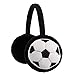 Paraorecchie per bambini con motivo a pallone da calcio, caldissimo invernale, in peluche, per proteggere le orecchie, regalo di Natale e di compleanno per ragazzi e ragazze