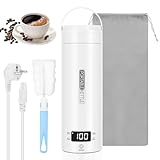 Bollitore Elettrico Piccolo da Viaggio 500 ml, Mini Bollitore Portatile in Acciaio Inox 316 a Doppia Parete, 4 Temperature Preimpostate e Riscaldamento Rapido, Ideale per Ufficio, Hotel o Campeggio