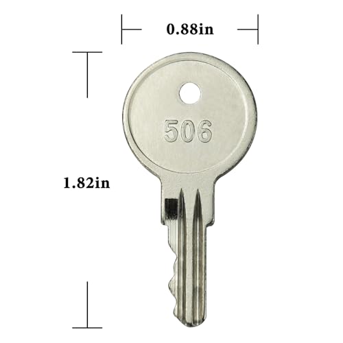 Image of 4-Pack CH506 Replacement Keys for Truck Tool Box RV Compartment Lock Keys Silver Code 506