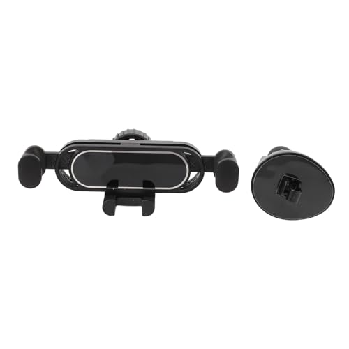 Suporte universal para celular veicular, operação com uma só mão, fixação firme com trava automática, clipe para saída de ar, suporte por gravidade, preto.