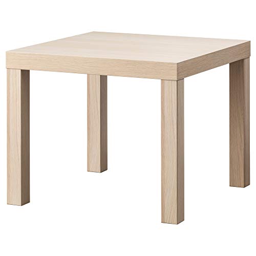  IKEA Lack Tavolino 55x55 cm, Effetto Rovere Tinto Bianco